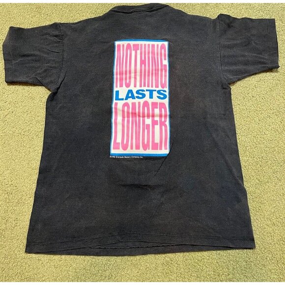 Vintage 1992 Energizer Bunny Tshirt Size Nothing Lasts Longer 2-Sided Tee Medium - Picture 2 of 3